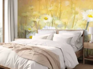 Sale Olieverfschilderij van kamille bloemen fotobehang Kunst & Design | Bloemen