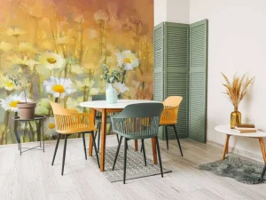 Sale Olieverfschilderij van kamille bloemen fotobehang Kunst & Design | Bloemen