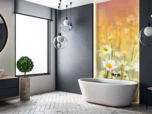 Sale Olieverfschilderij van kamille bloemen fotobehang Kunst & Design | Bloemen