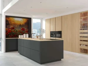 Clearance Olieverfschilderij van klaprozen bij zonsondergang fotobehang Kunst & Design | Bloemen