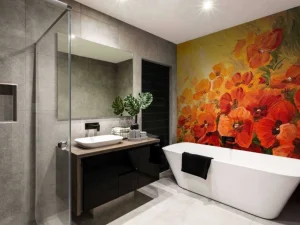 Best Olieverfschilderij van klaprozen fotobehang Kunst & Design | Bloemen
