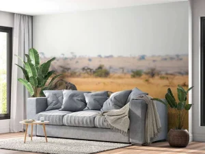Fashion Olifant en Baby Olifant in Afrika fotobehang Dieren