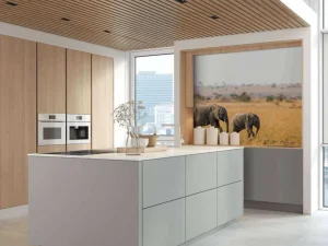 Fashion Olifant en Baby Olifant in Afrika fotobehang Dieren