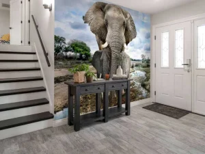 Sale Olifant met kinderen fotobehang Dieren