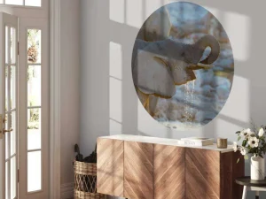 New Olifanten drinken water fotobehang Dieren