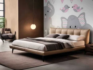 New Olifanten en vogeltjes met slingers fotobehang Babykamer
