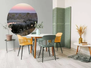 Sale Olifanten langs het water fotobehang Dieren