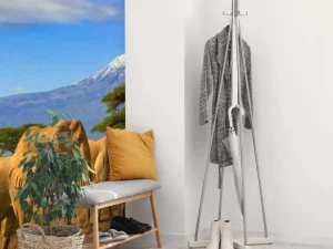 Best Olifanten met de Kilimanjaro berg op de achtergrond fotobehang Dieren
