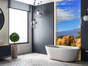 Best Olifanten met de Kilimanjaro berg op de achtergrond fotobehang Dieren