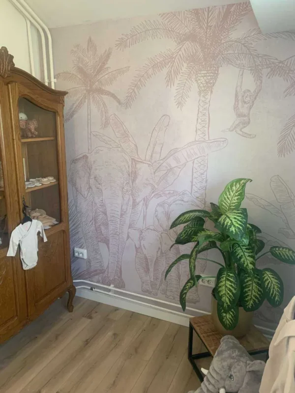 New Olifanten taupe Kinderkamer | Dieren