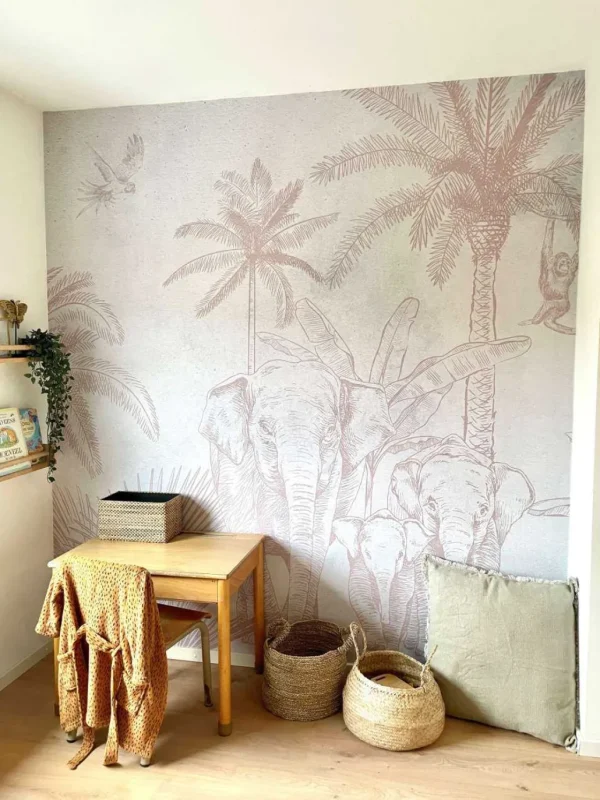 New Olifanten taupe Kinderkamer | Dieren