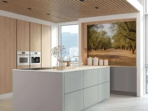 Clearance Olijfbomen Veld fotobehang Bloemen