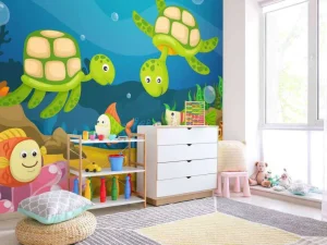 Clearance Onderwaterleven ontwerp voor kinderen fotobehang Kinderkamer