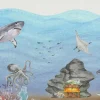 Hot Onderwaterwereld met haaien Kinderkamer | Dieren