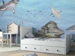 Hot Onderwaterwereld met haaien Kinderkamer | Dieren