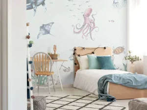 Clearance Onderwaterwereld van waterverf Kinderkamer