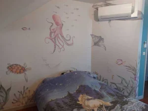 Clearance Onderwaterwereld van waterverf Kinderkamer