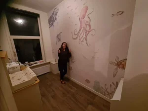 Clearance Onderwaterwereld van waterverf Kinderkamer