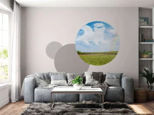 Best Open veld met Hond Engel wolk fotobehang Kinderkamer | Dieren
