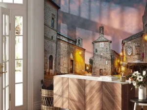 Discount Oud gezellig Italiaans dorpje genaamd Sovana fotobehang Architectuur