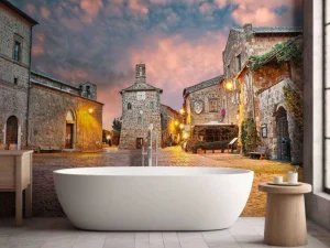 Discount Oud gezellig Italiaans dorpje genaamd Sovana fotobehang Architectuur