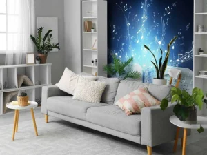 Outlet Oud muzieknoten boek fotobehang Tienerkamer | Kinderkamer