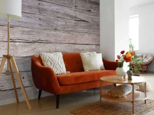 Online Oude houten planken fotobehang Hobbykamer | Gang