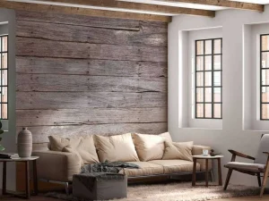 Online Oude houten planken fotobehang Hobbykamer | Gang