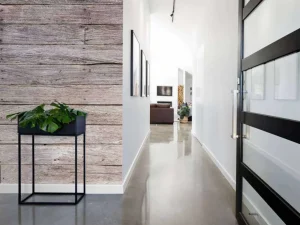 Online Oude houten planken fotobehang Hobbykamer | Gang