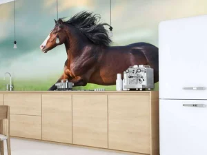 Fashion Paard aan het rennen fotobehang Dieren