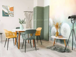 Best Paardebloem design met gekleurde achtergrond fotobehang Bloemen
