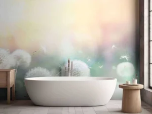 Best Paardebloem design met gekleurde achtergrond fotobehang Bloemen