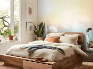 Best Paardebloem design met gekleurde achtergrond fotobehang Bloemen