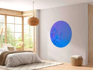 Online Paars modern kunstwerk fotobehang Tienerkamer | Bloemen