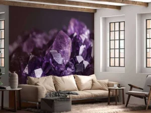 Clearance Paarse kristallen fotobehang Keuken | Gang