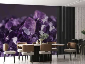 Clearance Paarse kristallen fotobehang Keuken | Gang