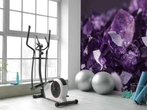Clearance Paarse kristallen fotobehang Keuken | Gang