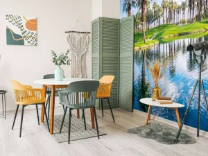 Discount Palmbomen op een golfbaan fotobehang Sport