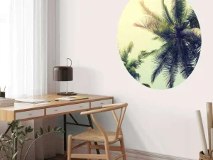 Sale Palmboom Bladeren Vintage fotobehang Bloemen