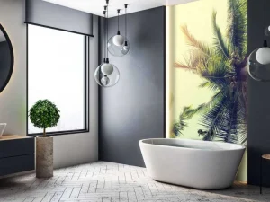Sale Palmboom Bladeren Vintage fotobehang Bloemen