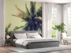Sale Palmboom Bladeren Vintage fotobehang Bloemen