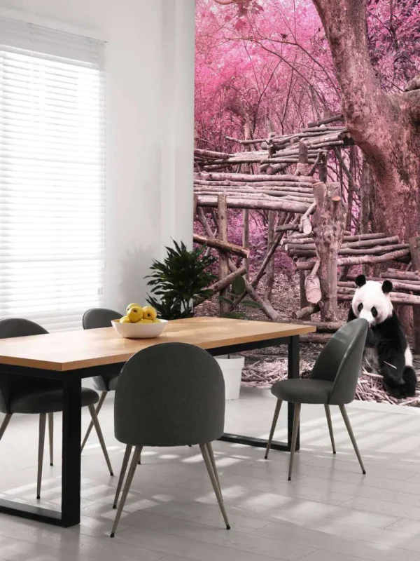 Outlet Panda eet bamboe fotobehang Dieren