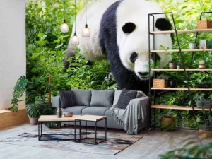 Online Panda in de natuur fotobehang Dieren