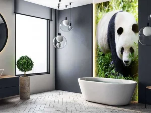 Online Panda in de natuur fotobehang Dieren