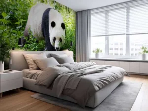 Online Panda in de natuur fotobehang Dieren