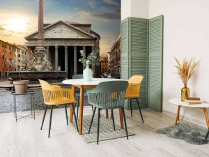 Discount Pantheon in Rome bij zonsondergang fotobehang Architectuur