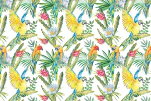Fashion Papegaaien print fotobehang Tienerkamer | Dieren