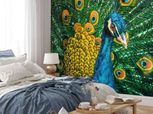 Fashion Pauw van dichtbij fotobehang Tienerkamer | Dieren
