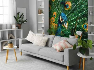 Fashion Pauw van dichtbij fotobehang Tienerkamer | Dieren