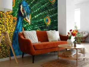 Fashion Pauw van dichtbij fotobehang Tienerkamer | Dieren
